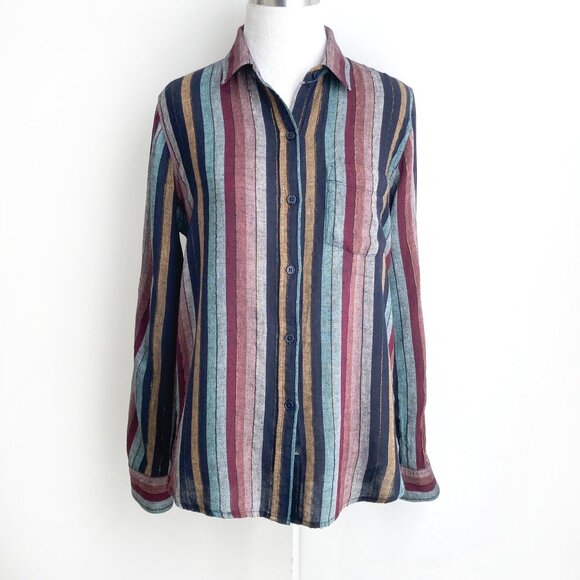 Rails CHARLI Varadero Shimmery Striped Shirt - Picture 1 of 11